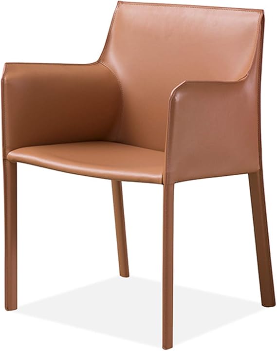 DJFIOSD Silla de comedor multifuncional de piel, respaldo resistente