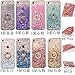 iPhone 6s Plus Case,DAMONDY Cute 3D Moving Rhombus Diamond Stars Bling Liquid Glitter Floating Slim Soft Frame Hard Back Cover with Ring Holder Kickstand Case for iPhone 6 Plus 6s Plus-diamond gold