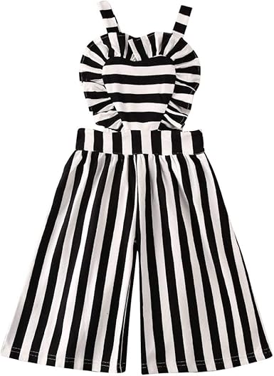 striped suspender jumpsuit