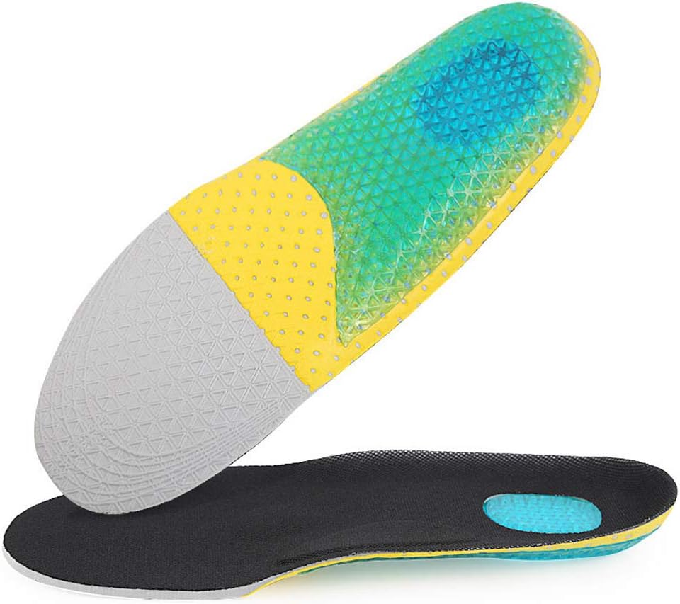 1Pair Gel Insoles Shoe Inserts for Running Hiking Best Full Length Insoles for Men & Women - Advanced Design Lets Gel Insoles Absorb Shock