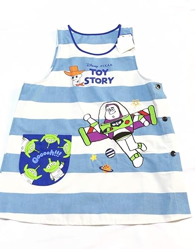 Amazon Co Jp トイストーリー エプロン バズ 保育士 女性用 M L Bigアップリケ ストライプ ディズニー グッズ ホビー