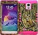 Wireless Fones TM Hybrid Impact Kickstand Cover Case Silicone for Samsung Galaxy Note 4 Real Deer Camo Mossy on Pink