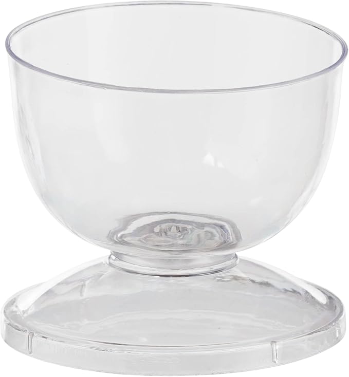 Exquisite 2.75" Clear Plastic Mini Dessert Cup With Lid