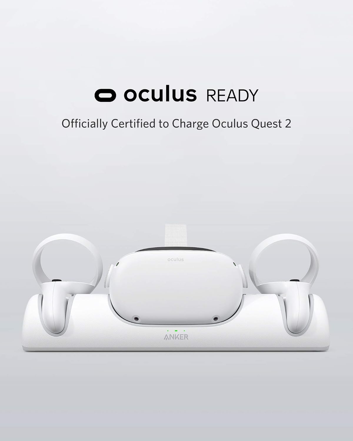 Amazon Com Anker Charging Dock For Oculus Quest 2 Oculus Certified Charging Station Stand Set Headset Display Holder And Controller Mount Station With 2 Rechargeable Batteries Usb C Charger And Cable