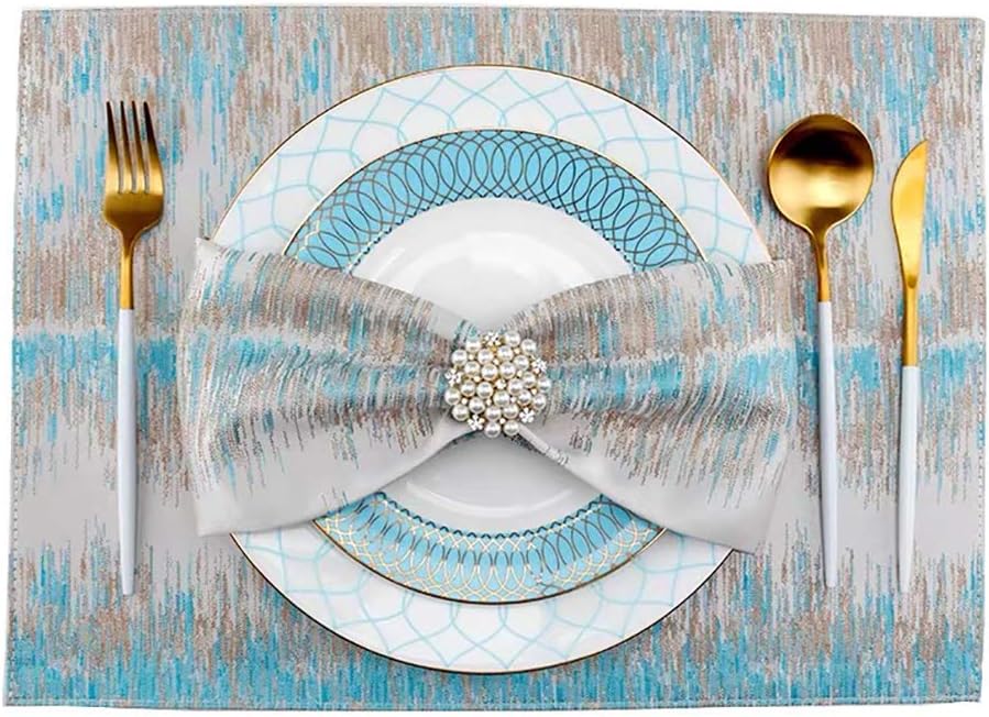 ZeeDix Set of 12 White Pearl Napkin Rings for Dinning Table Setting - Napkin Holder Rings for Holiday Party, Wedding Receptions, and Home Kitchen for Casual or Formal Occasion: Kitchen & Dining