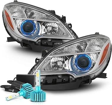 Amazon Com Vipmotoz Chrome Housing Oe Style Projector Headlight Headlamp Assembly For 2013 2016 Buick Encore Halogen Model Built In Rainbow Rgb Led Low Beam Driver Passenger Side Automotive