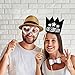 PartyGraphix DIY Happy Birthday Props for Photo Booth Stand - Suitable for His or Hers Party Celebration (34 Count, Silver Kit)