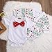 Oklady Valentines Baby Girl Boy Snowflake Coat+Romper Playsuit Bow Outfits Clothes 2pcs