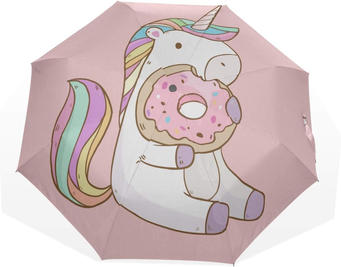 Girl Umbrellas For Rain Unicorn Cupcake Donut Confetti 3