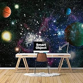 Wall Murals for Bedroom Great Universe Giant Planets Removable Wallpaper Peel and Stick Wall Stickers - 66x96 inches