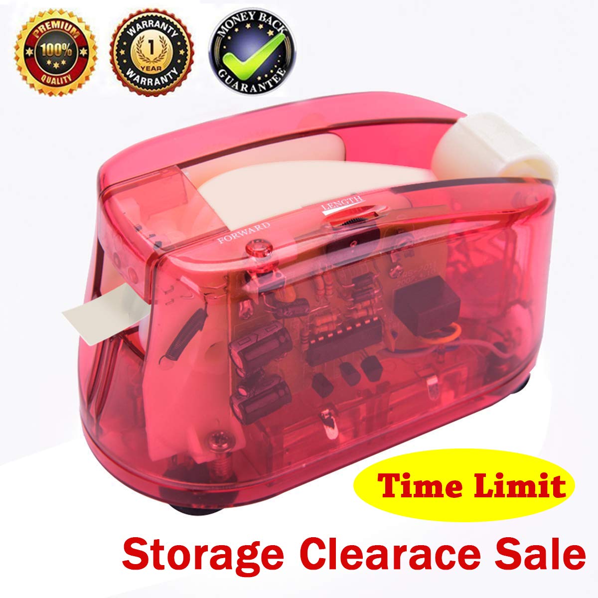 CNASA Electric Tape Dispenser Heavy Duty Dispenser Mini Desktop Tape Dispenser Non-slip Desk Tape Dispenser