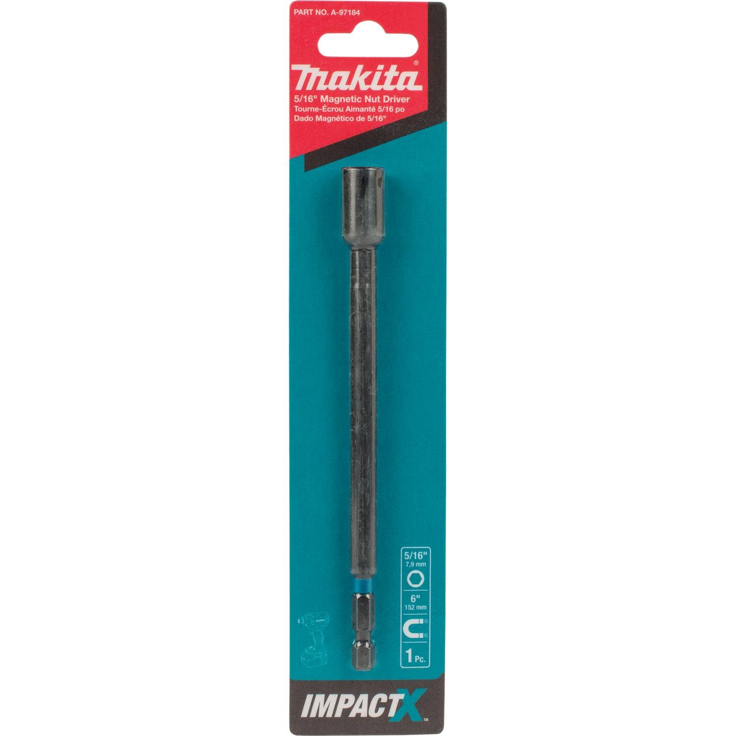 Makita A99465 ImpactX 5/16" x 6" Nut Driver Pack of 10 Tools