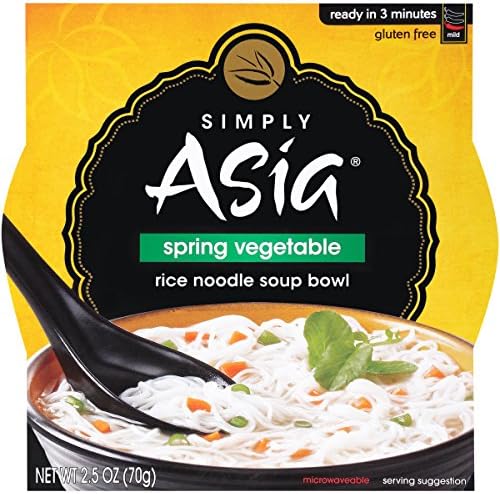 Simply Asia Spring Vegetable Rice Noodle Soup Bowl, 2.5 oz (Pack of 36)