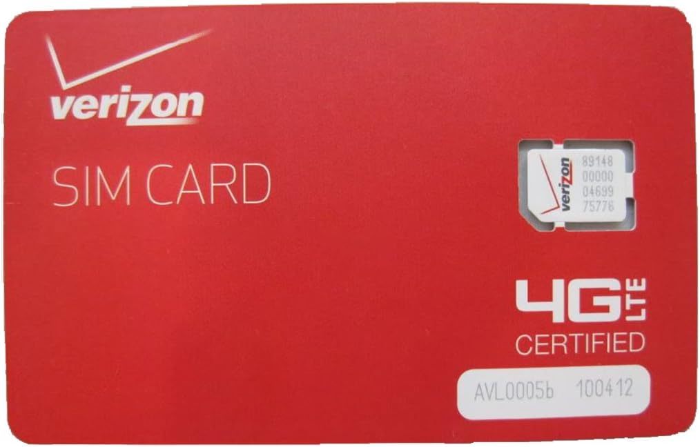 Verizon Wireless 4G LTE Nano SIM Card 4FF, Non-NFC, Only Compatible With iPhone (No Android)