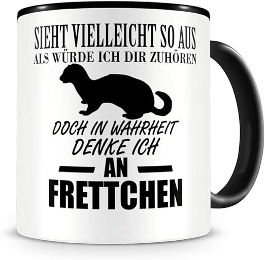 Amazon De Samunshi Ich Denke An Frettchen Tiere Tasse Kaffeetasse Teetasse Kaffeepott Kaffeebecher Becher