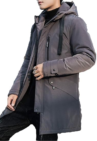 Amazon サ二ー ライトダウンジャケット メンズ ダウンコート ロング丈 ブルゾン ポッケト付き 秋冬 フード付き 中綿アウター 暖かい 軽量 かっこいい 厚手 6l レジャー おしゃれ コート ジャケット 通販