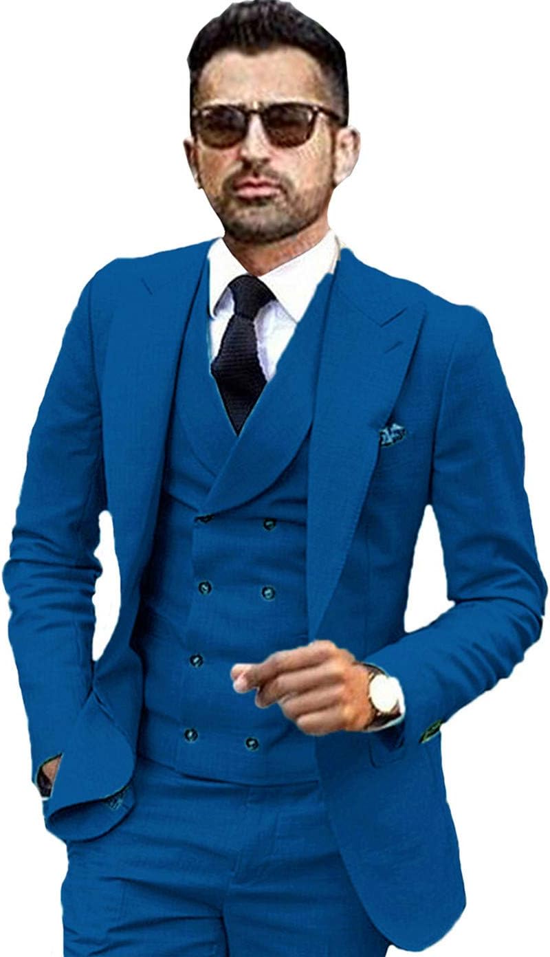 JY Men's Fashion 3 Pieces Men Suits Wedding Suits for Men Groom Tuxedos