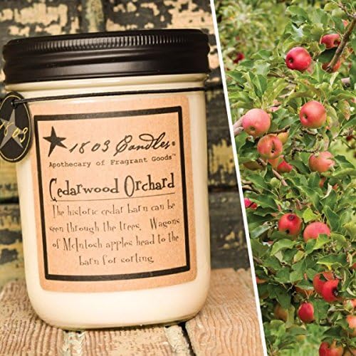 1803 Candles - 14 oz. Jar Soy Candles - (Cedarwood Orchard)