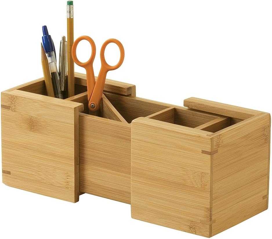 Best Lipper Space Saving Bamboo Desk Organizer