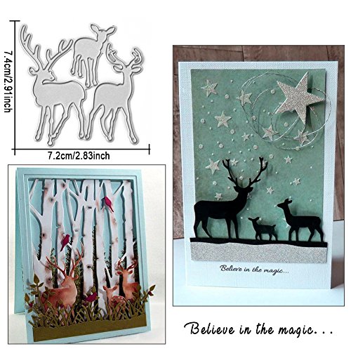 Kabi 18Pcs Cutting Dies Metal Stencil Embossing Die Cuts for DIY Scrapbook Album Paper Card Making, 6 Styles - Thumbnail 4