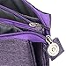 BTSKY Pencil Case with 3 Pockets- High Capacity Pen Bag Makeup Pouch Students Stationery Pencil Organizer (Purple)