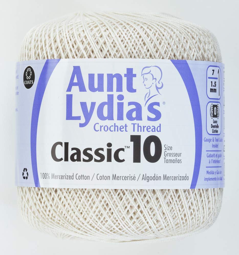 Coats Crochet Classic Crochet Thread, 1 Pack, Antique White