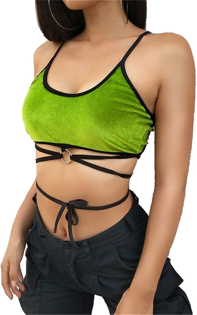 neon green extreme crop top