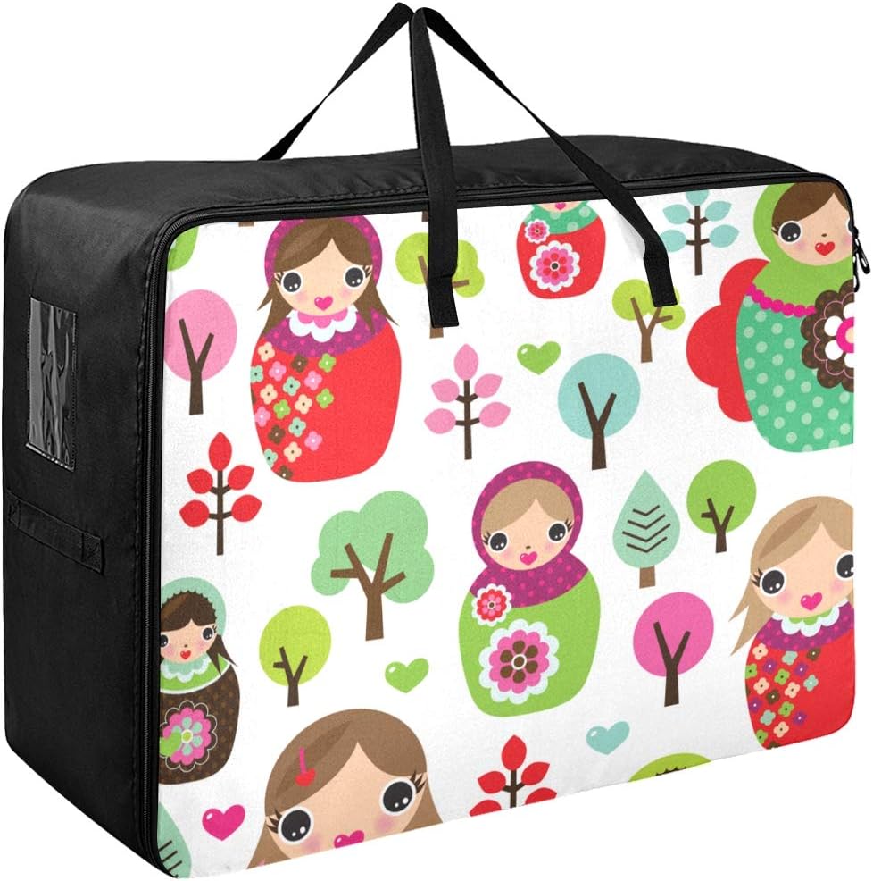 Bolsa de ropa con cremallera Muñeca rusa Matryoshka Folk Ropa para
