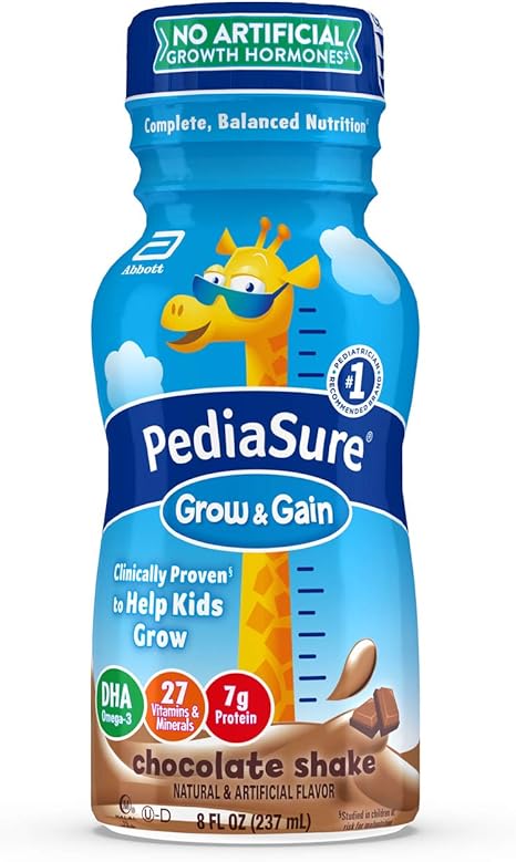 Amazon Com Pediasure Grow Gain Kids Nutritional Shake With Protein Dha And Vitamins Minerals Chocolate 8 Fl Oz 24 Count Health Personal Care