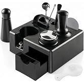 10PCS Espresso Accessories Kit - Espresso Tamping Station, Knock Box, Coffee Tamper,Distributor Leveler,WDT,Dosing Funnel,Puck Screen,Latte Sets Fits Delonghi, CASABREWS and atatix 51 mm Machines