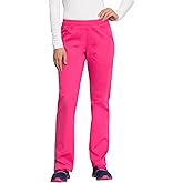 Cherokee Women's Scrub Pants Mid Rise Straight Leg Pull-on Cargo Pant with 6 Pockets & 2-Way Stretch Fabric - WW170