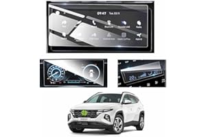 RUIYA 3PCS Suits Screen Protector for Hyundai Tucson/Santa Cruz 2022+ Accessories 9HD Tempered Glass Compatible with 2022 2023 2024 Hyundai Tucson/Santa Cruz (10.25in GPS+10.25in Dashboard+Air Conditioner)