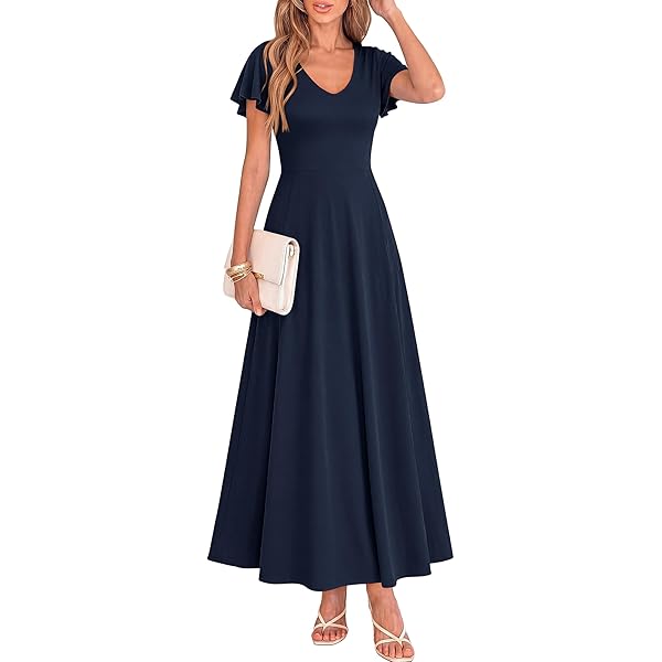 Women's Summer Tank Midi Dress with Pockets, Sleeveless A-Line Sun Dresses  Casual T-Shirt Dress Flowy Beach Sundress, Army Green Small at Amazon Women's  Clothing store