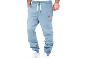 Big and Tall Sweatpants for Men Fleece Loose Running Drawstring Joggers Active Elastic Waist Cuffed Leg Tapered Pants