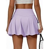 Buauty Women's Tennis Skirt Pleated Golf Skirts with Pockets Shorts Athletic Skort for Pickleball Sports Outfits Purple