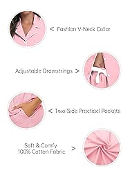 COLORFULLEAF Womens 100% Cotton Pajamas Short Set