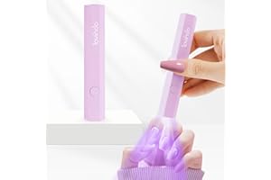 Lavinda Handheld UV Light for Gel Nails, Mini Nail Lamp, Portable Cordless Rechargeable UV Led Nail Lamp Nail Dryer for Fast Curing Gel Polish USB Flashlight for Home DIY Manicure