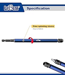 LABEAR - 1/2"x8", 2-in-1 Impact Bit and Socket
