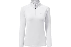 AIRIKE Long Sleeve Golf Polo Shirts for Women Stand Up Collar Thermal Fleece Womens Tank Top