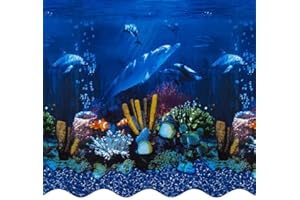 Smartline 21 ft Round Swimming Pool Liner | Antilles Dolphin | Overlap Style | 48-52 Inch Wall Height | 25 Gauge Heavy Duty Virgin Vinyl | Designed for Steel Sided Above Ground Pools