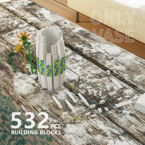 Vase for Lego Flower Bouquet 10280 Building Kit,A Unique Flower