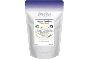 GramZero White Chocolate Sugar Free Pudding Mix 6-Pack, Great For Nutrition Club Meal Replacement Shakes, Low Calorie Dessert, Stevia Sweetened