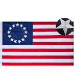 Bandiera Betsy Ross 3x5 Piedi - 13 Colonie Americane 1776, Bandiera USA Storica 100D