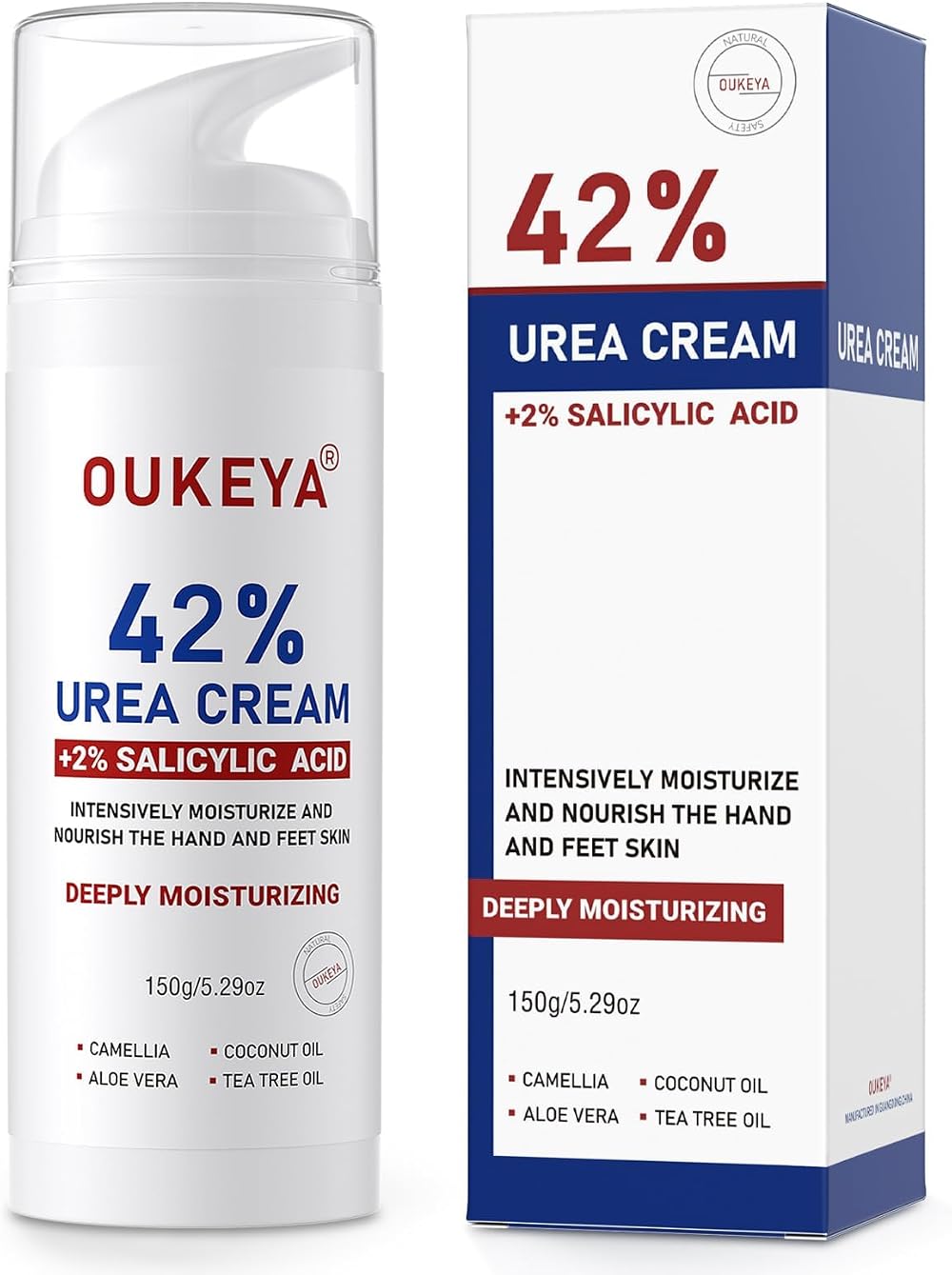 OUKEYA Urea Cream 42% and Salicylic 2% Intensive Foot Care 8.03 oz