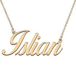HUAN XUN Customized Custom Simple Any Name Necklace
