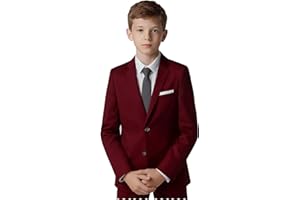 SHINFAN Boys Blazer Suit Jacket Formal Slim Fit Kids Sport Coat