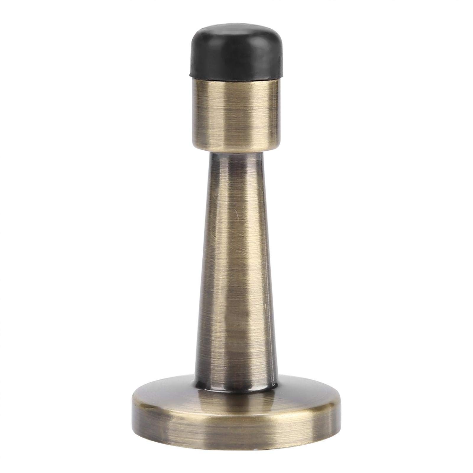 TOPINCN Door Stopper, Zinc Alloy Rubber Door Holder Anti-Collision Door Stopper Brushed Bronze Holder Home Hotel Office Accessory(Bronze)