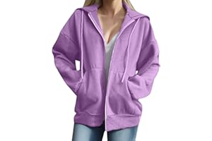 SUMENSUMEN Women's Full Zip Up Fleece Cropped Hoodies Casual Zipper Sweater Long Sleeve Hooded Sweatshirts Pockets Jacket