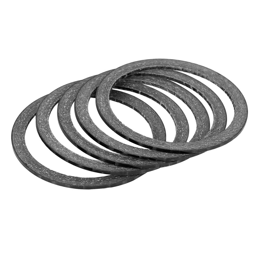 X AUTOHAUX 5pcs Headset Spacer BFit 1 1/8 Inch Stem for Bike Cycling 1mm