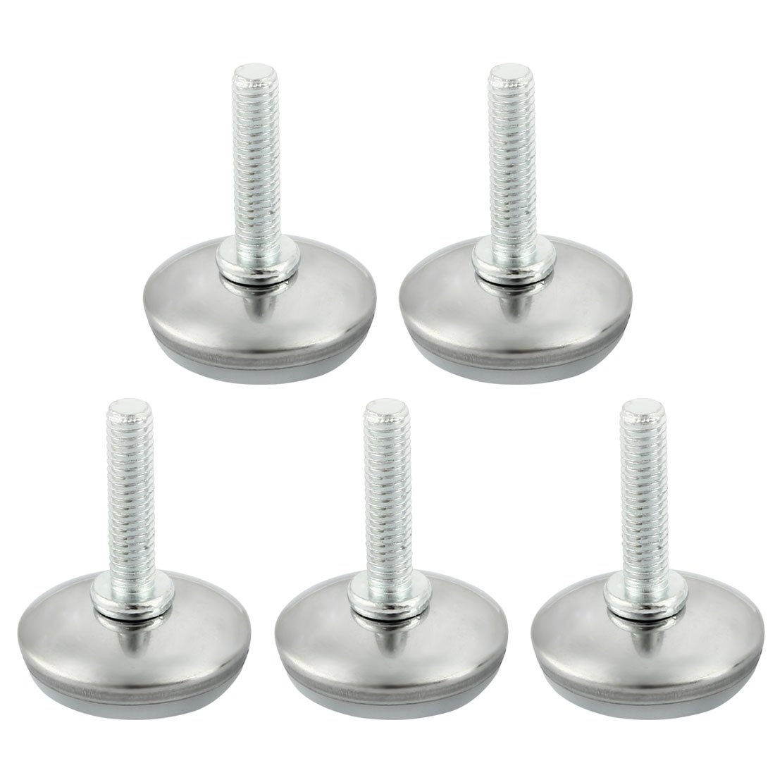sourcing map Plastic Base Furniture Table Glides Leveling Feet M6x25mm 5pcs